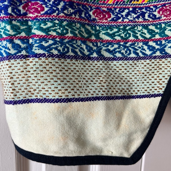 Floral Embroidered Waistcoat Purple Pink Blue Green Multicolored Vest Size Large - Picture 10 of 14